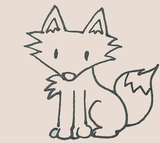 涂色的狐狸简笔画教程