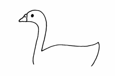 白鹅简笔画步骤教程