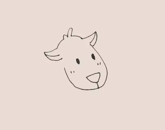 驯鹿简笔画步骤教程【涂色】