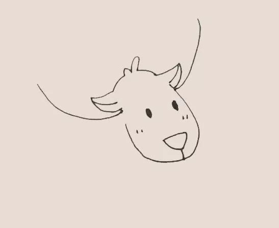 驯鹿简笔画步骤教程【涂色】