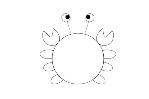 一看就会的螃蟹简笔画