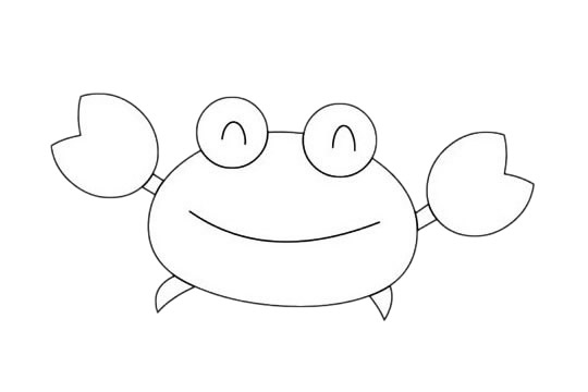 简单的卡通螃蟹儿童画