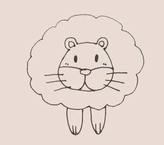 狮子简笔画步骤教程【涂色】