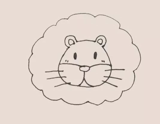 狮子简笔画步骤教程【涂色】