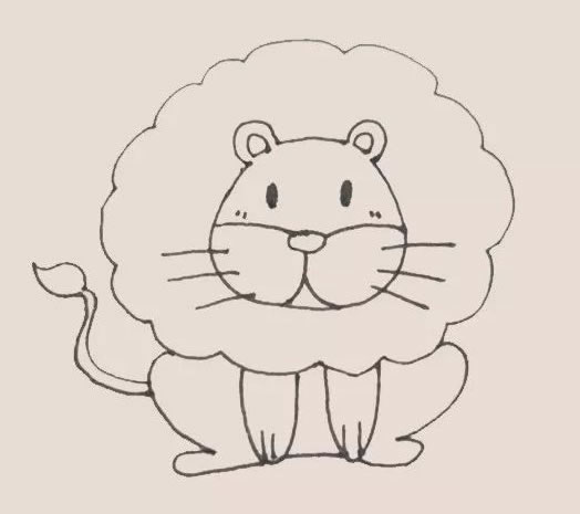 狮子简笔画步骤教程【涂色】