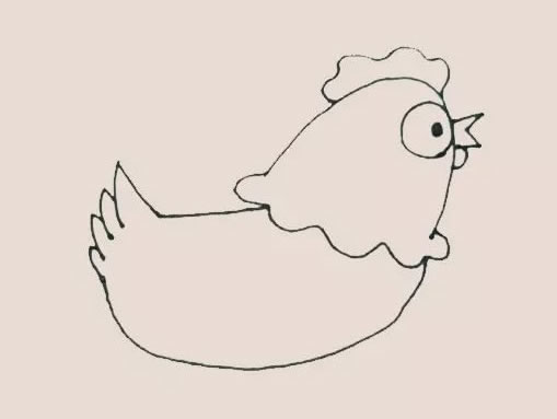涂色的母鸡简笔画教程 涂色的母鸡简笔画教程