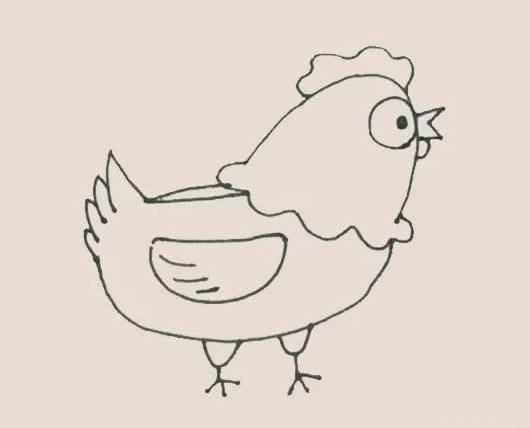 涂色的母鸡简笔画教程 涂色的母鸡简笔画教程