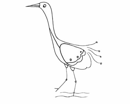 关于白鹭的儿童简笔画