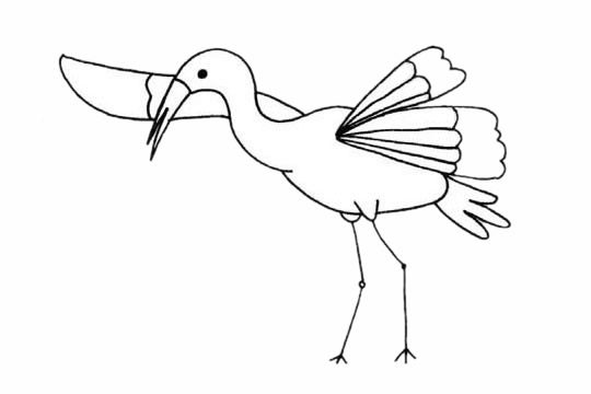 白鹭儿童画的简单画法