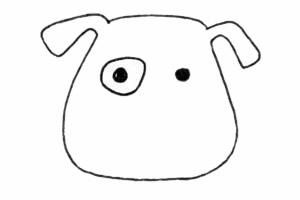 卡通斑点狗简笔画步骤教程