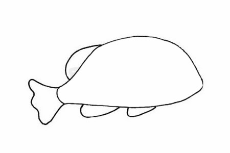 斑马鱼简笔画步骤教程