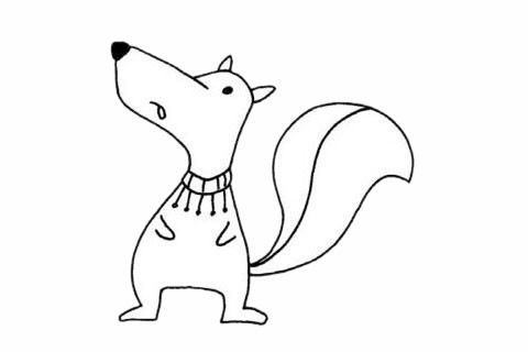 关于臭鼬的简笔画