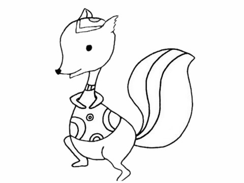 臭鼬卡通简笔画