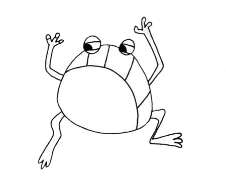 有趣的蟾蜍简笔画