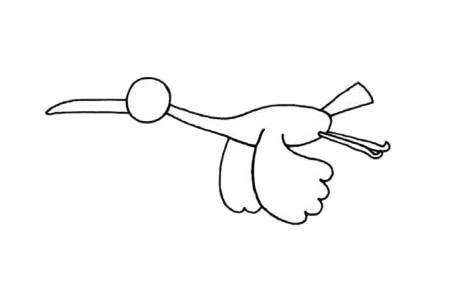 白鹤简笔画步骤教程