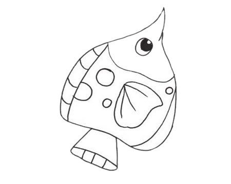 简单的比目鱼怎么画