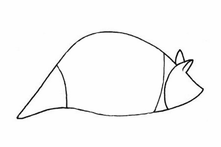 卡通穿山甲简笔画步骤教程