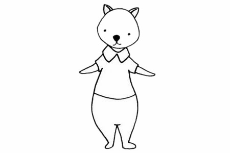 卡通臭鼬简笔画步骤教程