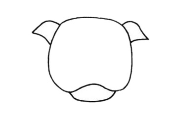 斗牛犬简笔画步骤教程