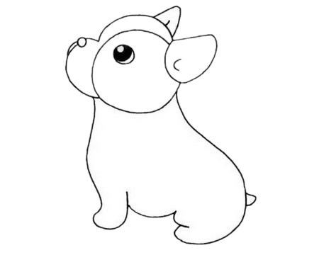 关于斗牛犬的简笔画