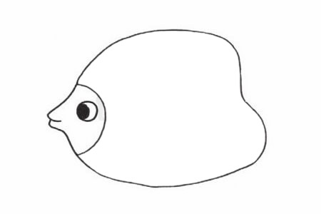可爱的鲽鱼简笔画步骤 可爱的鲽鱼简笔画步骤