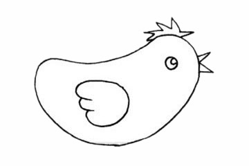 一步步教你画简单的公鸡