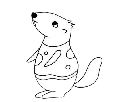 河狸儿童简笔画