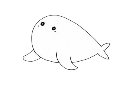 一步步教你画简单的海象