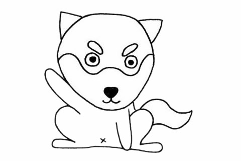 哈士奇简笔画步骤教程