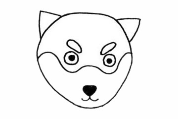 哈士奇简笔画步骤教程