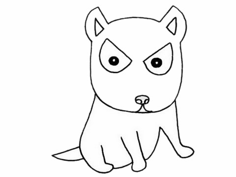 哈士奇的简单画法