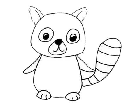 简单的狐猴怎么画