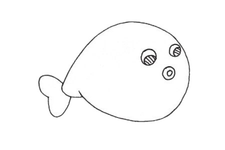 可爱的河豚简笔画教程