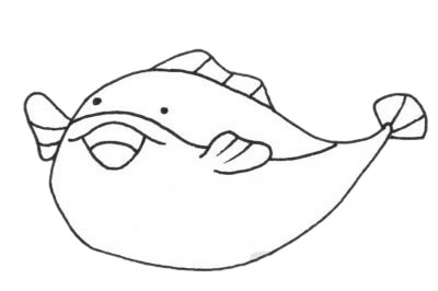 河豚卡通简笔画