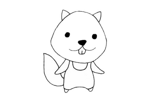 河狸简笔画步骤教程