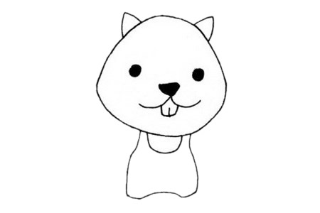 河狸简笔画步骤教程