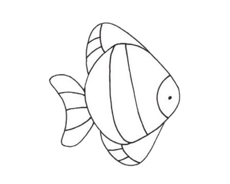 黄鳍鲳的简单画法