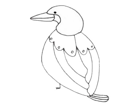 鸬鹚儿童简笔画