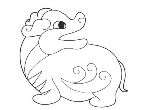 貔貅怎么画最简单(貔貅简单画法)