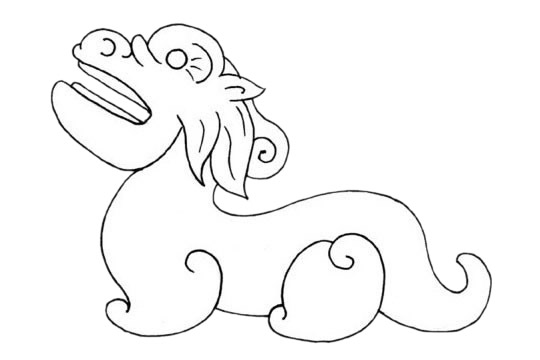 威猛的貔貅简笔画(威猛的貔貅简笔画图片大全)