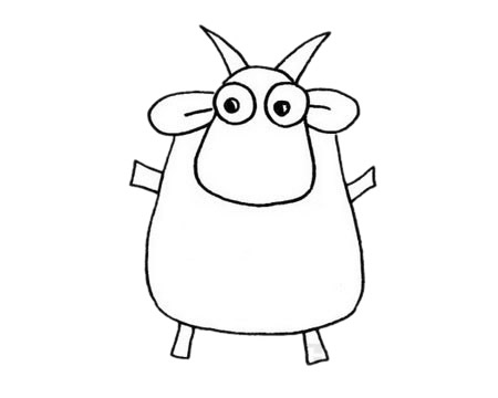 卡通的山羊简笔画(卡通 山羊)