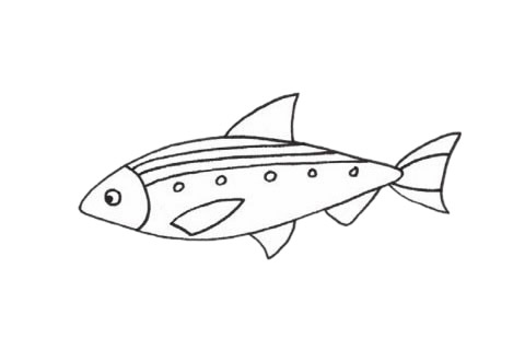 沙丁鱼简笔画步骤(沙丁鱼怎么画简笔画)