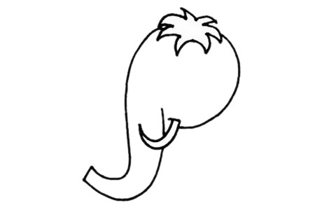 猛犸象简笔画步骤教程