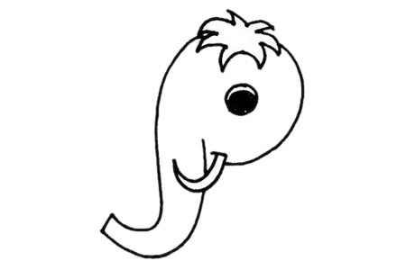 猛犸象简笔画步骤教程