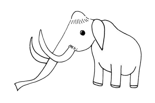 关于猛犸象的简笔画(巨大猛犸象简笔)