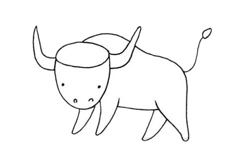 关于驼牛的简笔画(驼牛怎么画)