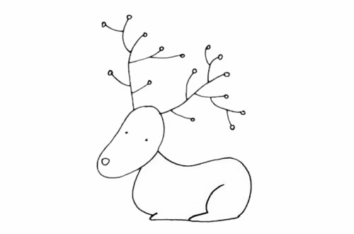 驼鹿简笔画步骤(驼鹿绘画)