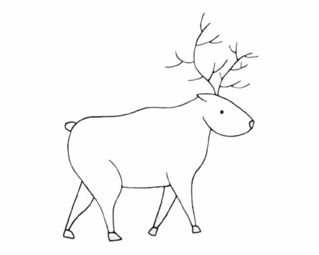 驼鹿怎么画最简单(驼鹿儿童画)