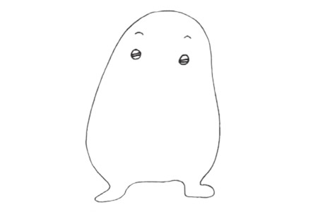 鼹鼠简笔画步骤教程