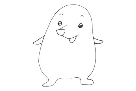鼹鼠简笔画步骤教程